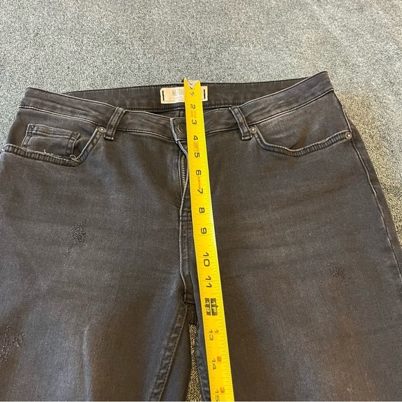 FREE PEOPLE GREAT HEIGHTS FRAYED SKINNY DENIM PANTS BLACK Size 29 - Picture 8 of 11